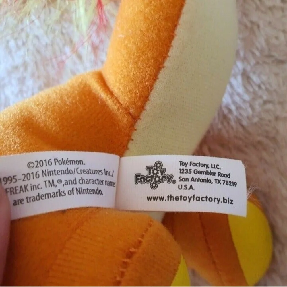 Pokemon Charmander Plush 7' Toy Factory Stuffed Animal Fire‎ Dragon Plush
